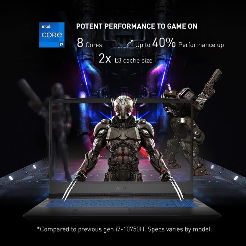 MSI 微星 Pulse GL66 游戏笔记本电脑:15.6 英寸 144Hz FHD 1080p 显示屏,英特尔酷睿 i7-11800H,NVIDIA GeForce RTX 3070,16GB,512GB SSD,Win10,黑色(11