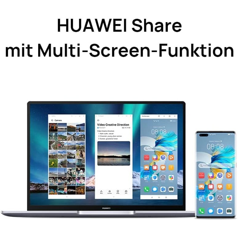 Huawei 华为 MateBook 14, Intel Core i5-1135G7, 16 GB RAM, 512 GB SSD, 14" 笔记本电脑, 2K FullView Touch Display, 超薄金属外壳, 指纹传感器,
