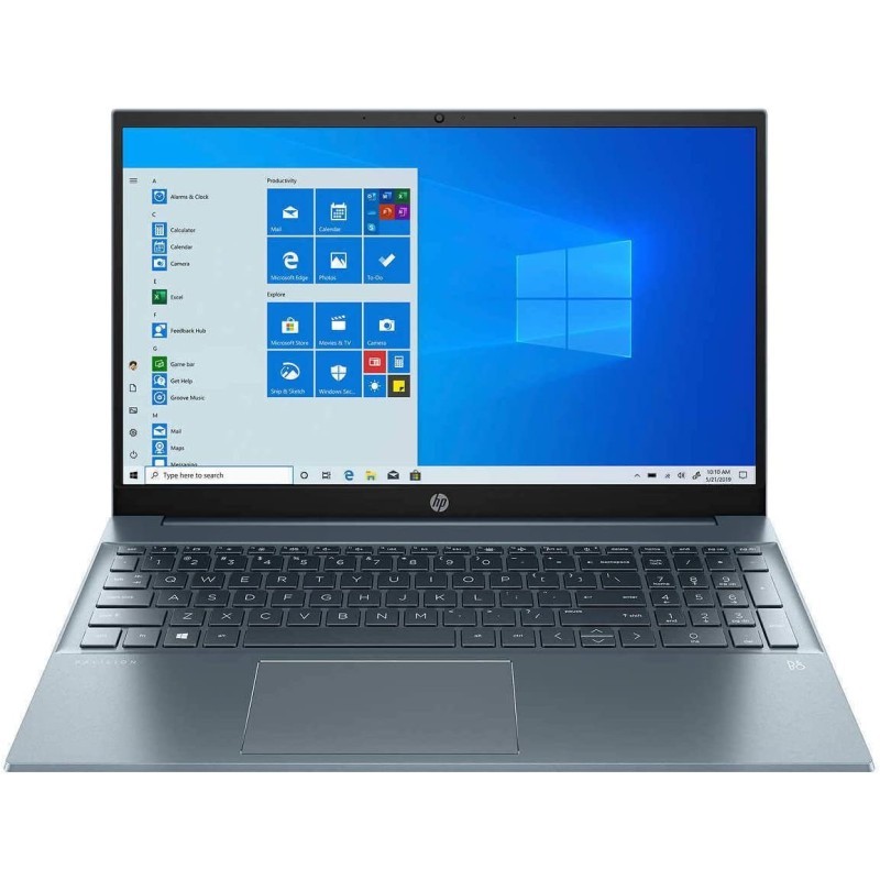 HP Pavilion 15.6 英寸全高清触摸屏笔记本电脑,Intel i7-1165G7,16GB RAM,1TB SSD,WiFi-6,背光键盘,USB-C,HDMI,Intel Iris Xe 显卡,B&O 播放音频,背光键盘,雾蓝